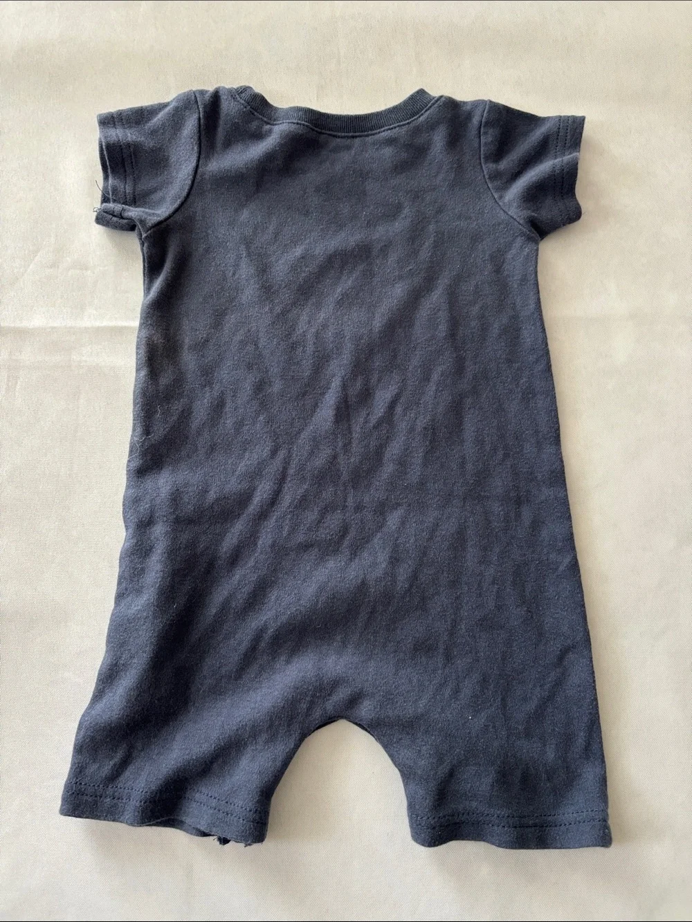 Little Sailor Navy Short-Sleeve Baby One-Piece Romper size 24 months